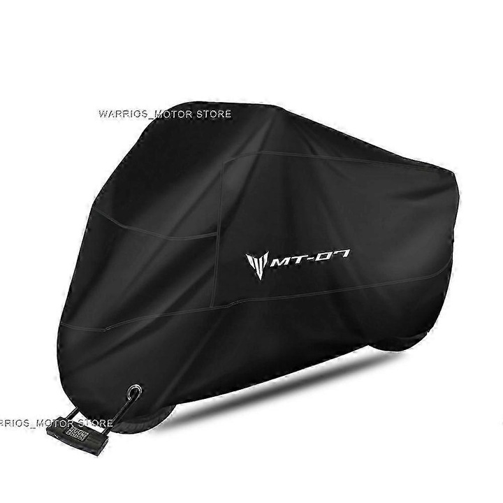 Husa motocicleta, impermeabila, neagra, dimensiuni S-4XL, set cu sac de transport