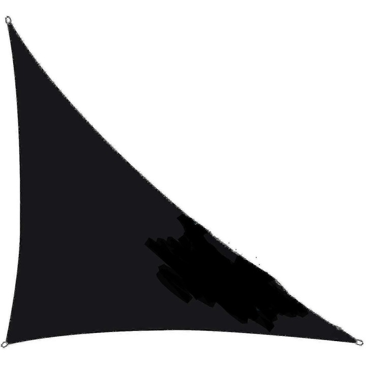 Umbrela de soare 3x4x5m, neagra, cu protectie UV, impermeabila, pentru gradina si terasa, set cu 3 sfori