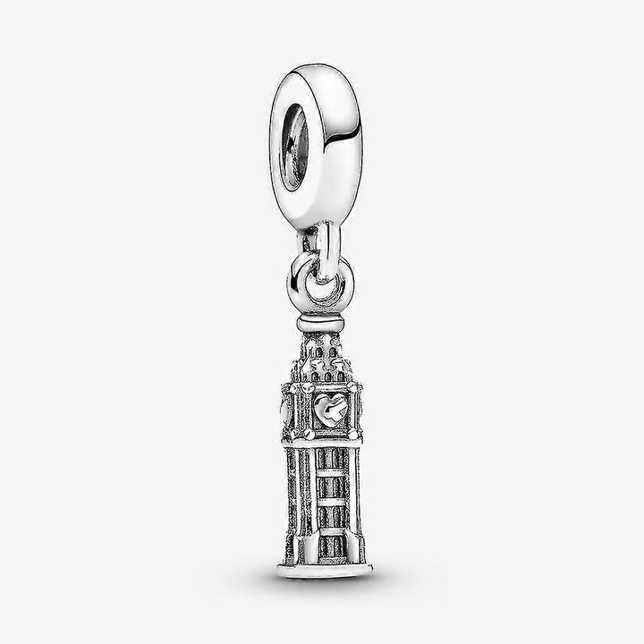 Charm din argint 925 pentru bratari, forma neregulata, cu zircon, roz aurit, set de bijuterii pentru femei