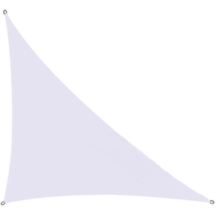 Umbra de soare 5x5x7.1m, alb, cu protectie UV, impermeabil, set cu 3 sfori
