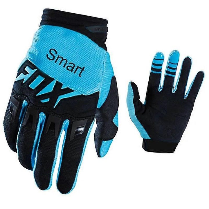 Férfi sportkesztyű Fox Dirtpaw, motoros/kerékpáros, kék/fekete, S