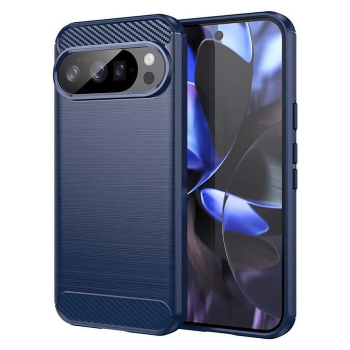 Google Pixel 10 / 10 Pro Carbon folyékony szilikon tok, kék