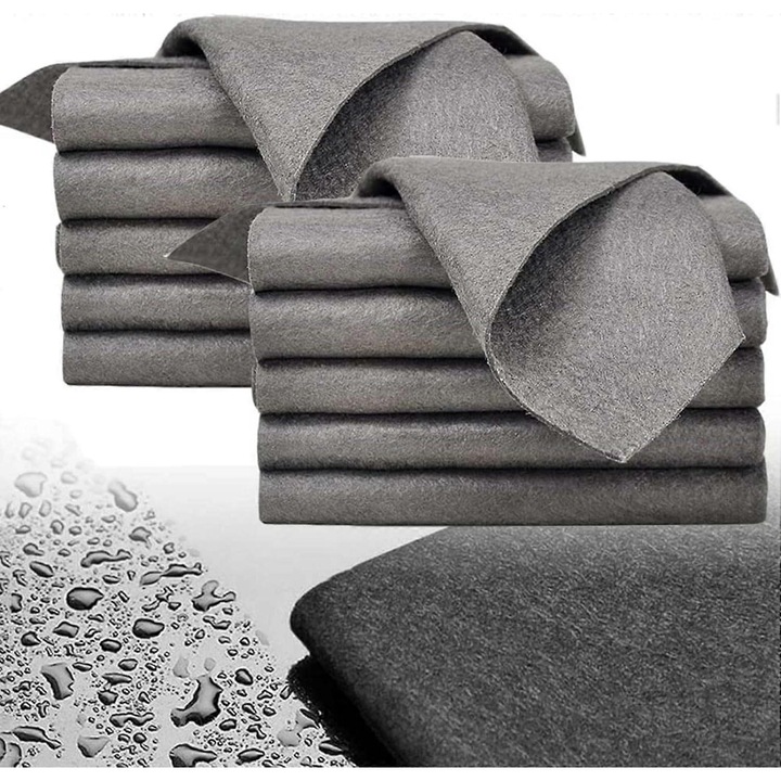 Lavete de curatare din microfibra, set de 5 bucati, 30x30cm, absorbtie mare, fara scame