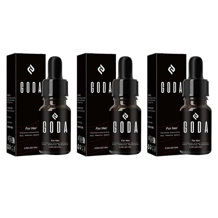 Set parfumuri cu feromoni pentru femei Goda, 15ml, 3 bucati, arome delicate, portabile