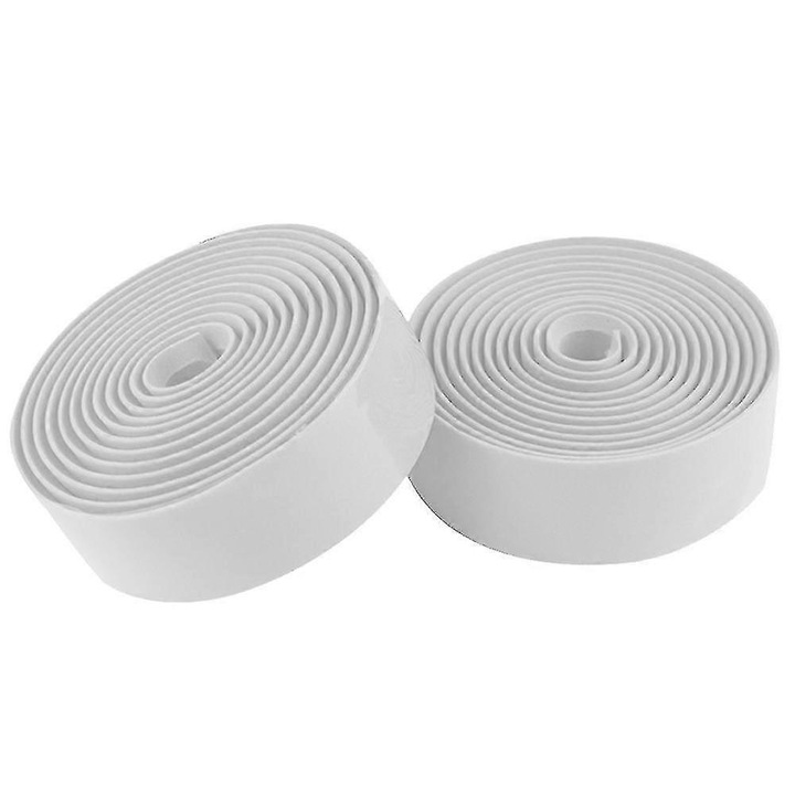 Ghidoline bicicleta alba, mansoane, set, material rezistent, anti-alunecare