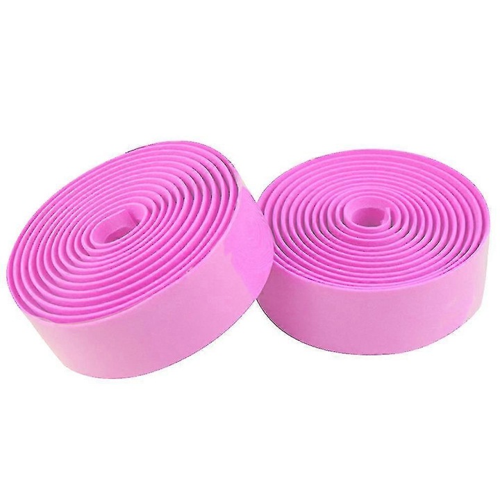 Banda ghidon bicicleta, roz, set, material rezistent, anti-alunecare