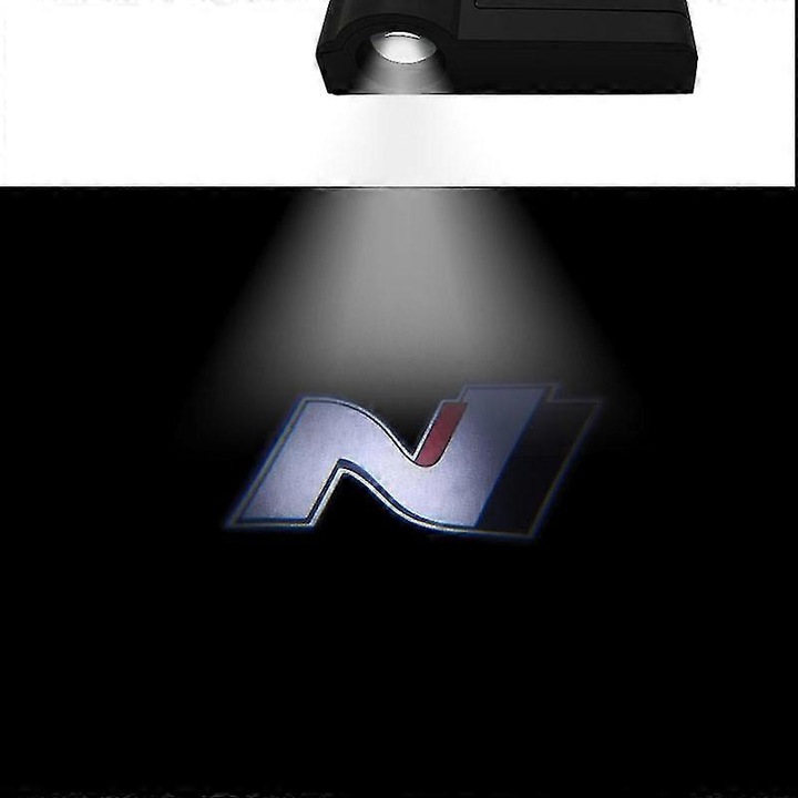 Proiector LED auto wireless, 3D, iluminare usa, 63x65mm, set 1 bucata