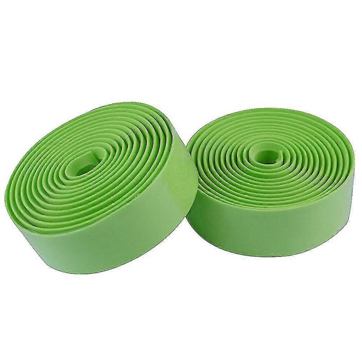 Ghidoline bicicleta verde, mansoane antiderapante, usor de instalat, set