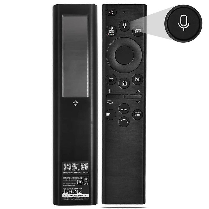Telecomanda solara de inlocuire Bn59-01385a pentru TV Neo Qled 4K 8K Ultra HD, neagra