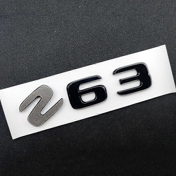 Autocolant 3D din ABS pentru portbagaj auto, argintiu, 105x23mm, set 1 bucata