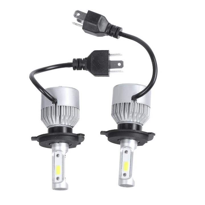 Set 2 becuri LED H4 36W 8000LM 6500K pentru faruri auto