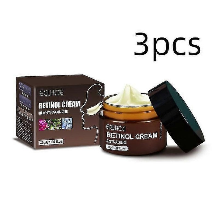 3 db retinollal dúsított arckrém szett, 2.5% tiszta retinol, öregedésgátló hatás