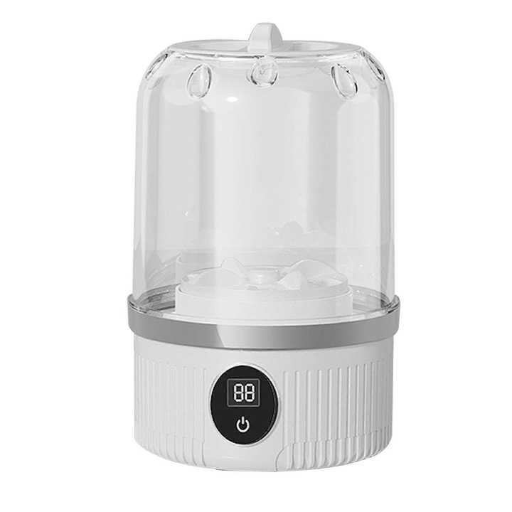 Masina de spalat mini wireless, 12.5x12.5x20cm, multifunctionala, alba, set complet