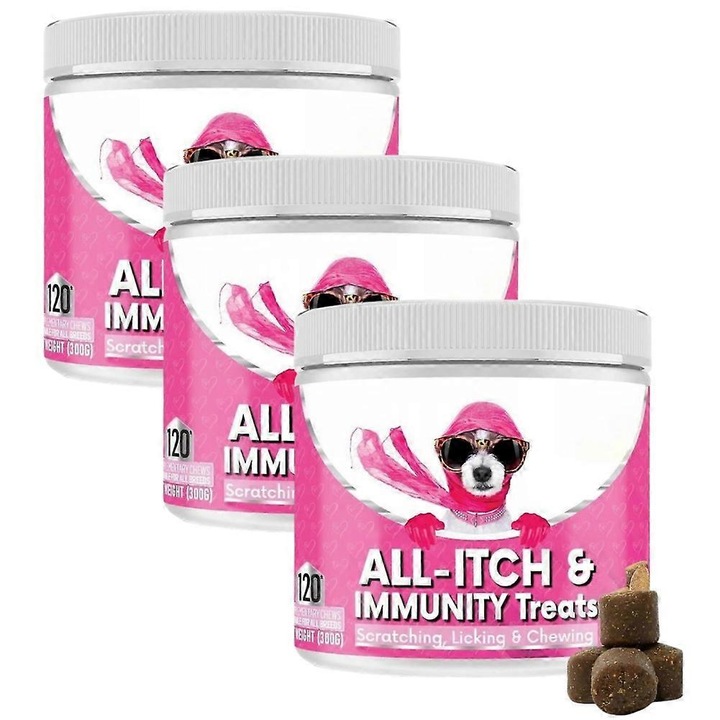 Suplimente nutritive pentru animale, Nutri-paw, tablete masticabile, sanatate digestiva, imbunatatirea pielii si parului, 3 sticle