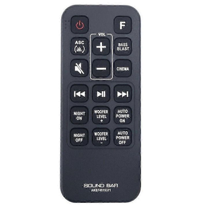 Telecomanda pentru Soundbar, AKB74815371, wireless, 5-10 m, neagra