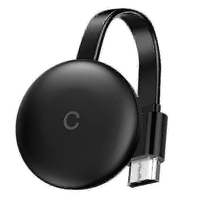 Stick de streaming media Chromecast G12, 1080p, suport H.265, WiFi, plug and play