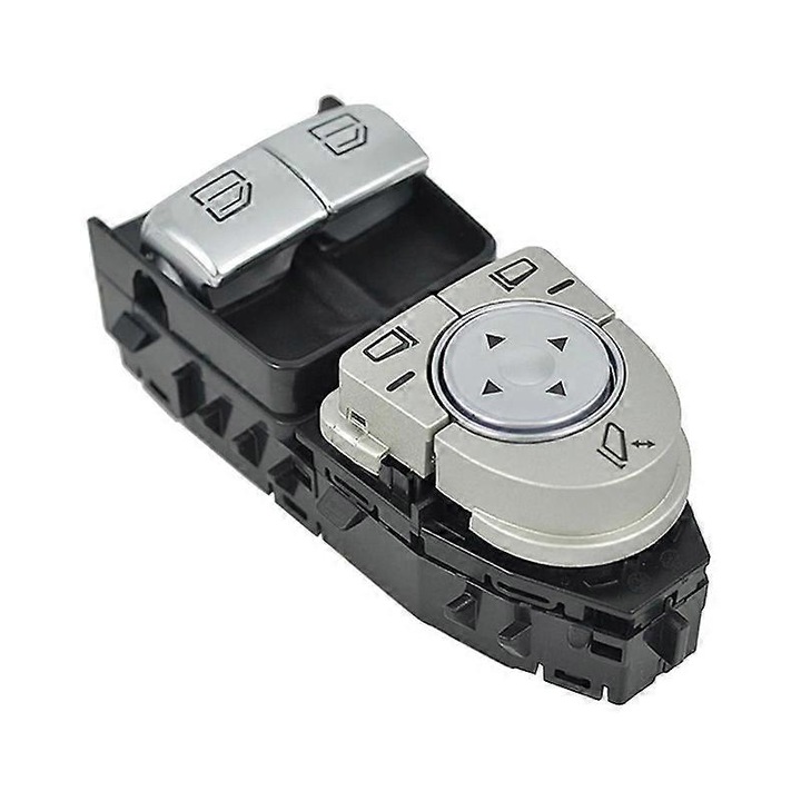 Autó ablak kapcsoló 2059057011, közvetlen beszerelés, ABS, fekete+ezüst