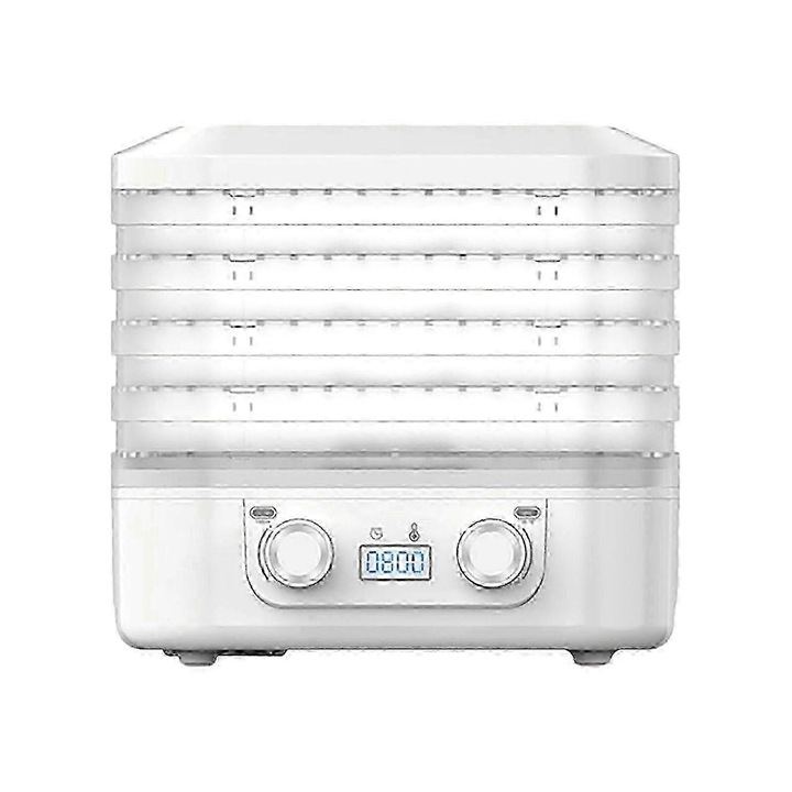 Сушилня за храна, 5 етажа, бял, 13x26x19см