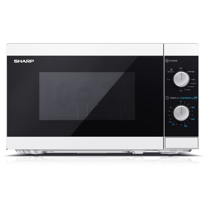 SHARP YC-MG01EW Cuptor cu microunde digital grilles 800 W / 1000 W 20 l alb / negru