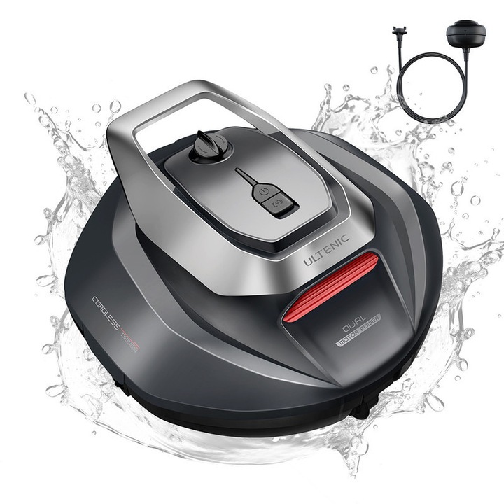 Aspirator robot pentru piscine Ultenic Pooleco 10, autonomie 90min, 5200mAh, 2 motoare, pentru piscine ingropate/supraterane de pana la 75 m²