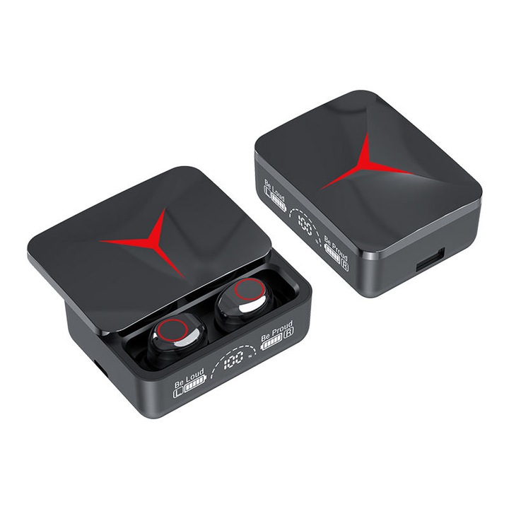 Безжични слушалки VASTAR M90 PRO TWS, Bluetooth 5.3, LED дисплей, шумопотискане, водоустойчиви IPX-4, IOS и Android