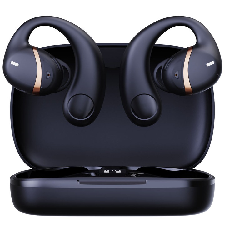 VASTAR JL-OD06 TWS vezeték nélküli fejhallgató, nyitott fülű, intelligens érintőképernyős, alacsony késleltetésű, zajszűrésű, LED kijelzős, vízálló, sport, kerékpárosoknak