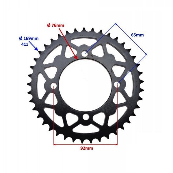 Pinion transmisie spate ATV / Motociclete, pas lant 428, 41 dinti