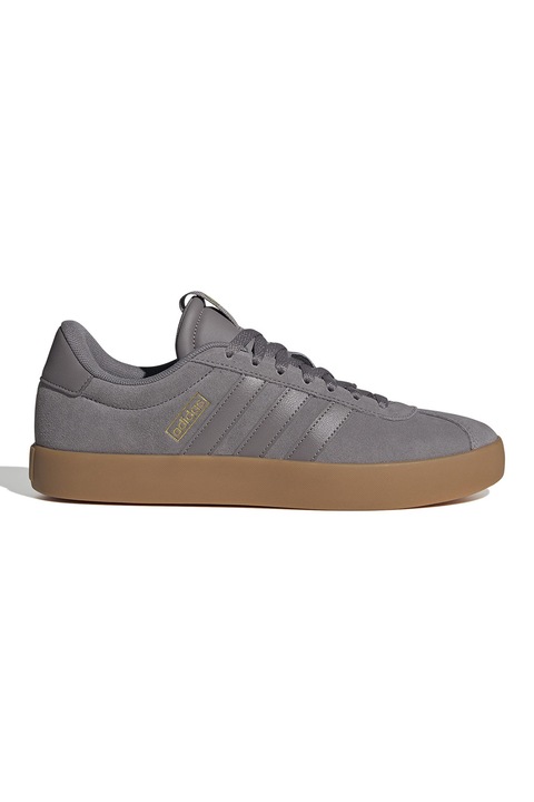 adidas Sportswear, Pantofi sport VL Court 3.0 de piele intoarsa, Maro taupe