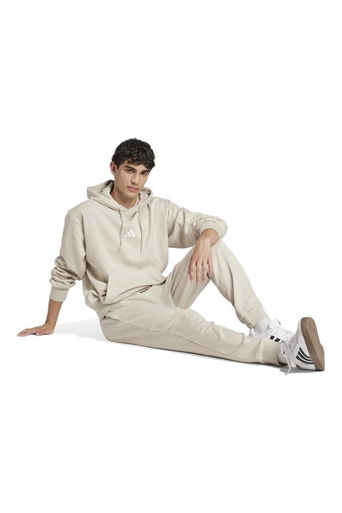 adidas Sportswear, Pantaloni de trening cu snur in talie si croiala conica FeelCozy, Bej deschis