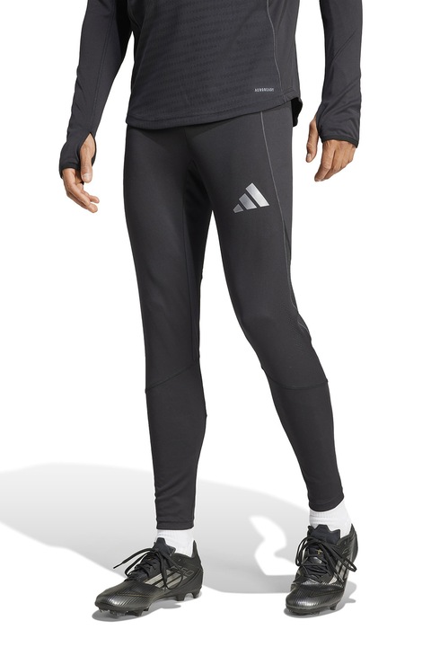 adidas Performance, Logós futball-leggings, Fehér/Fekete