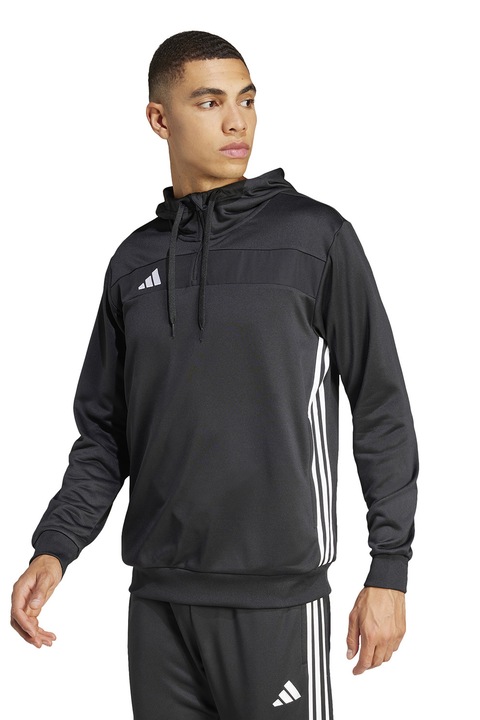 adidas Performance, Hanorac cu logo, pentru fotbal, Alb/Negru