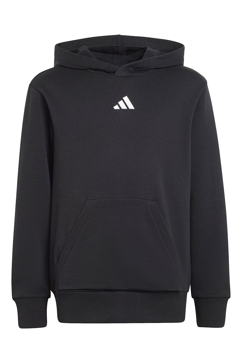 adidas Sportswear, Hanorac cu buzunar kangaroo si logo, Alb, Negru