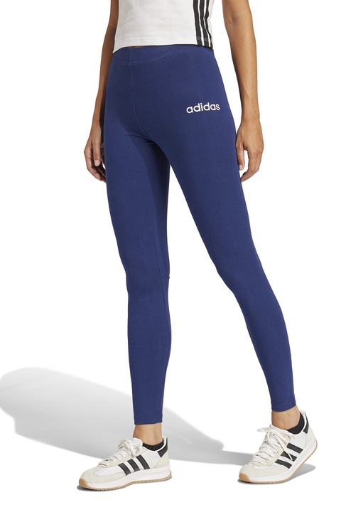 adidas Sportswear, Leggings logós részlettel, Fehér/Sötétkék