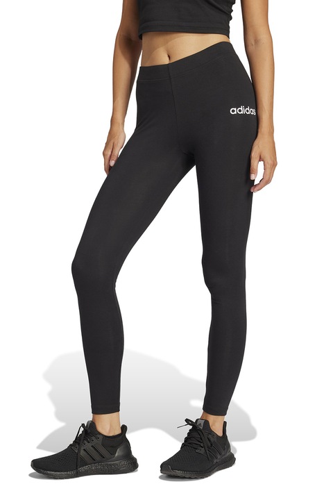 adidas Sportswear, Leggings logós részlettel, Fehér/Fekete
