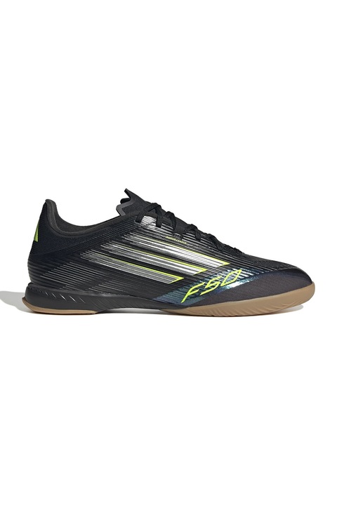 adidas Performance, Pantofi pentru fotbal de interior F50 League, Negru/Verde electric