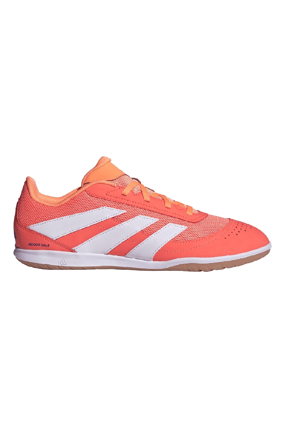 adidas Performance, Pantofi pentru fotbal Predator Club IN Sala, Alb, Portocaliu, 8.5