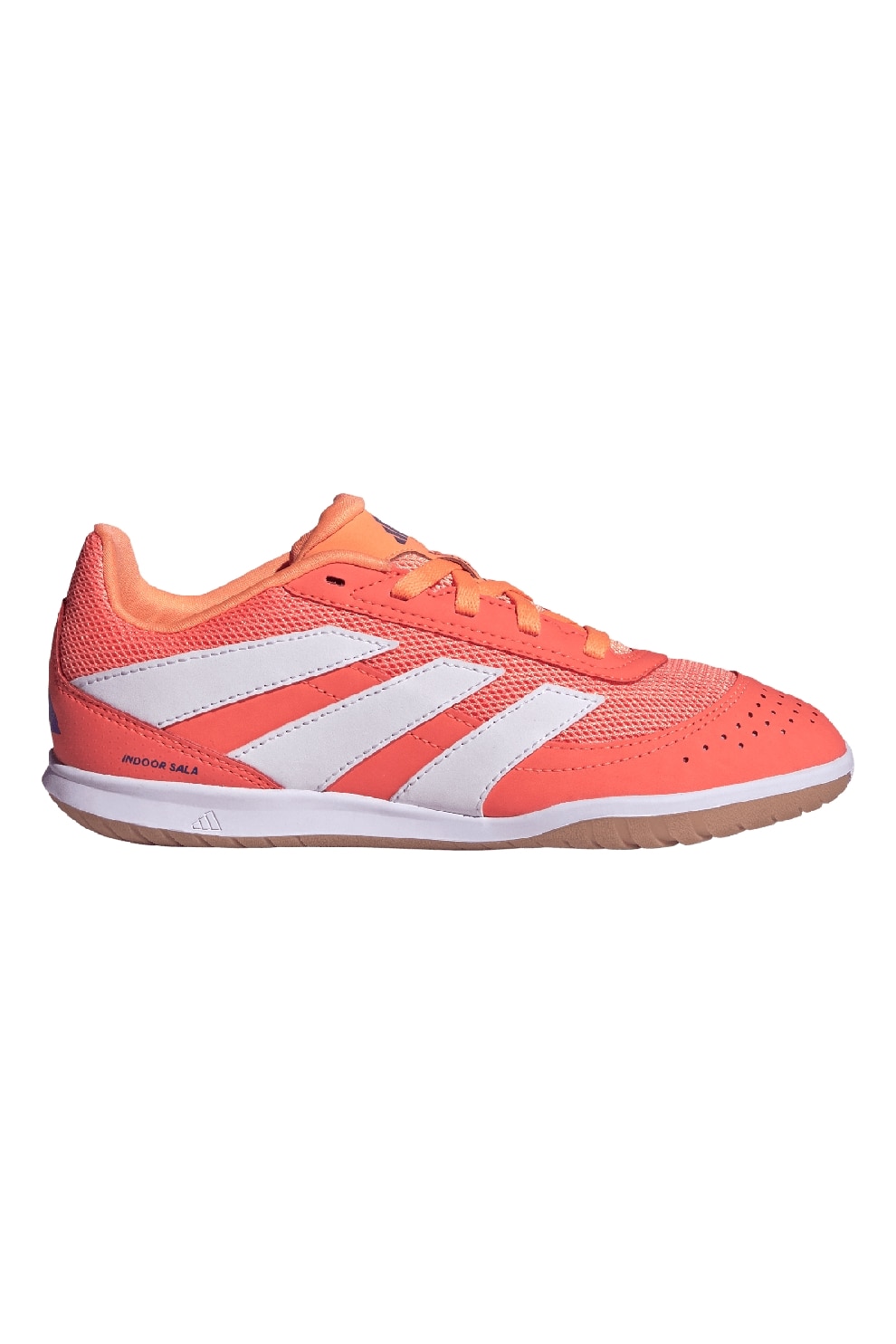 adidas Performance, Pantofi pentru fotbal Predator Club, Alb, Portocaliu, 35.5 EU
