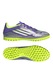 adidas Performance, Pantofi pentru fotbal F50 Club Turf, Violet, Verde electric, 9.5