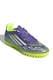 adidas Performance, Pantofi pentru fotbal F50 Club Turf, Violet, Verde electric, 9.5