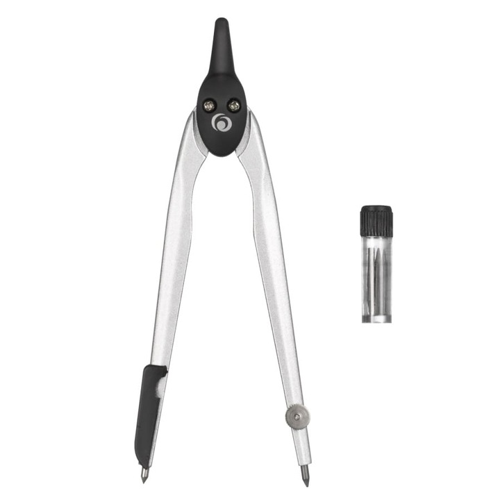 Compas Herlitz, Plastic / Metal, Culoare Negru