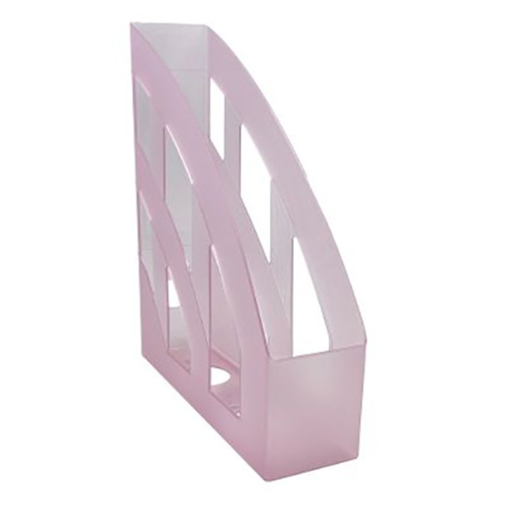 Suport Dosare Herlitz, A4, Plastic, Culoare Roz Transparent