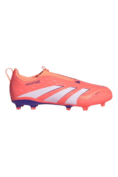 adidas Performance, Pantofi sport cu logo, pentru fotbal Predator League, Alb/Portocaliu