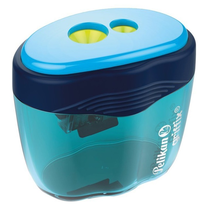 Ascutitoare Dubla Griffix Pelikan, Culoare Albastru, Blister