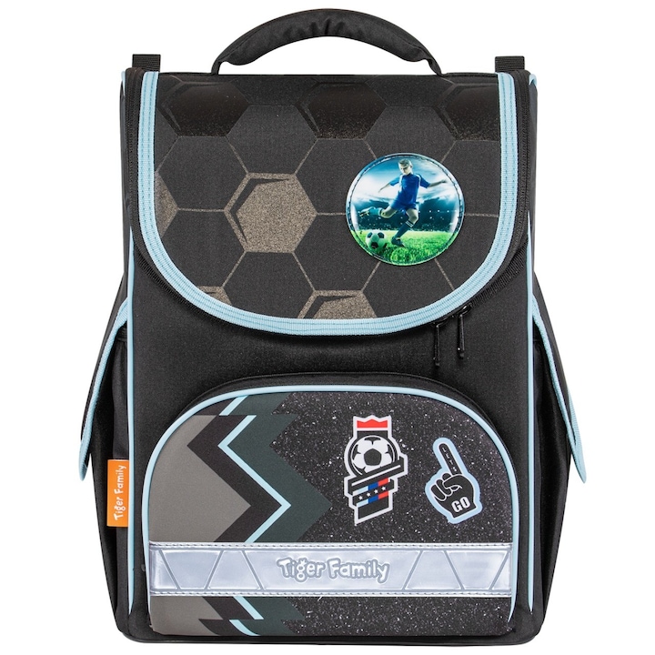 Ghiozdan Tiger, Neechipat Nature Quest Lite, Dimensiune 35 X 31 X 19 Cm, Motiv Football Match