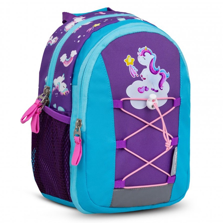 Rucsac Belmil, Mini Kiddy, Dimensiune 23 X 20 X 9 + 6 Cm, Motiv Ponvile