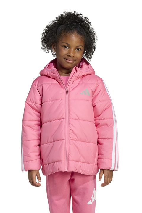 adidas Sportswear, Капитонирано зимно яке с качулка, Пастелнорозов