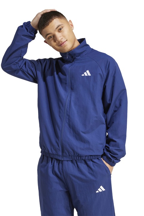 adidas Sportswear, Яке с цип и лого, Кралско Синьо