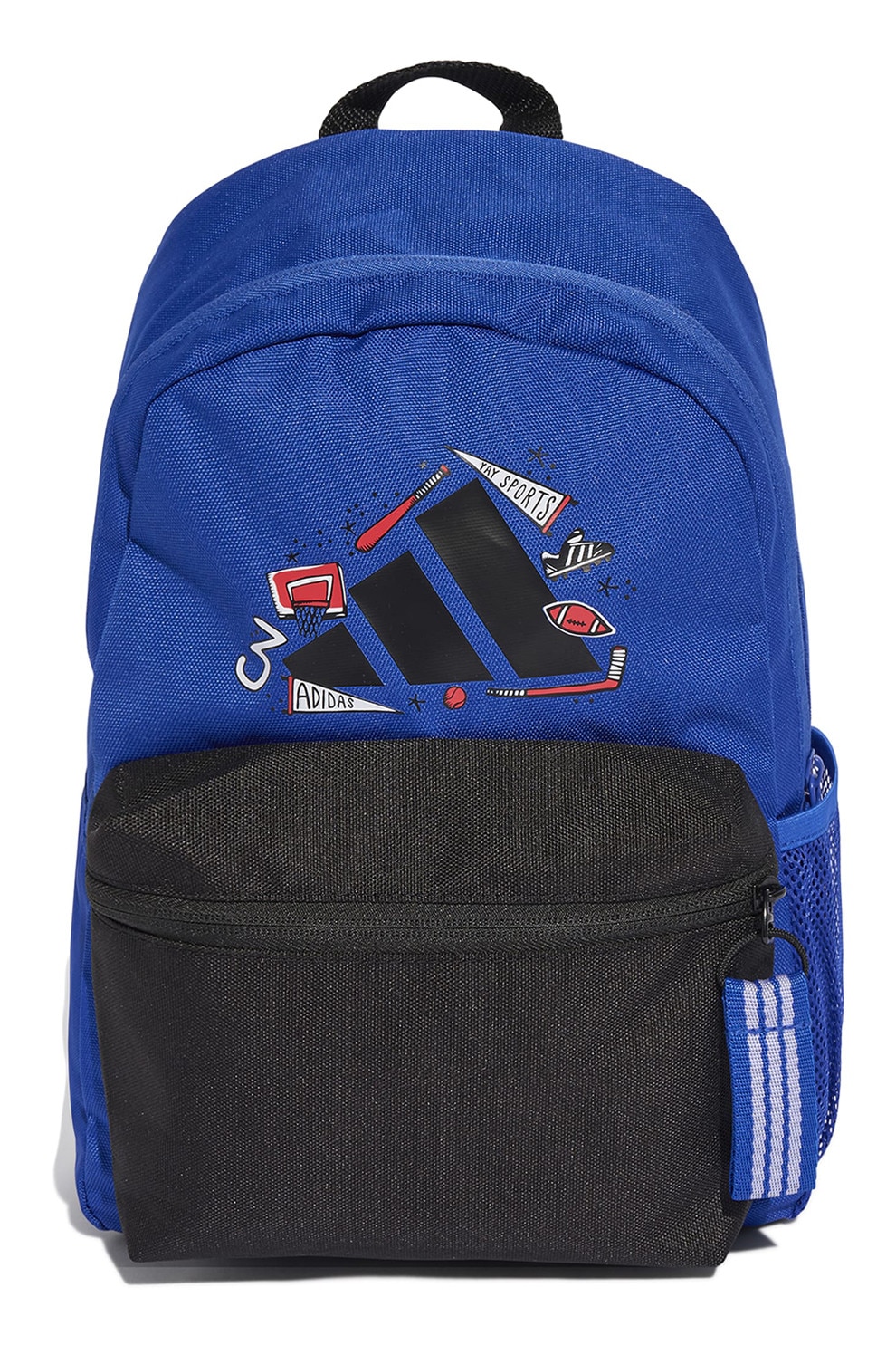 adidas Performance, Rucsac cu buzunare exterioare - 11L, Negru, Albastru royal