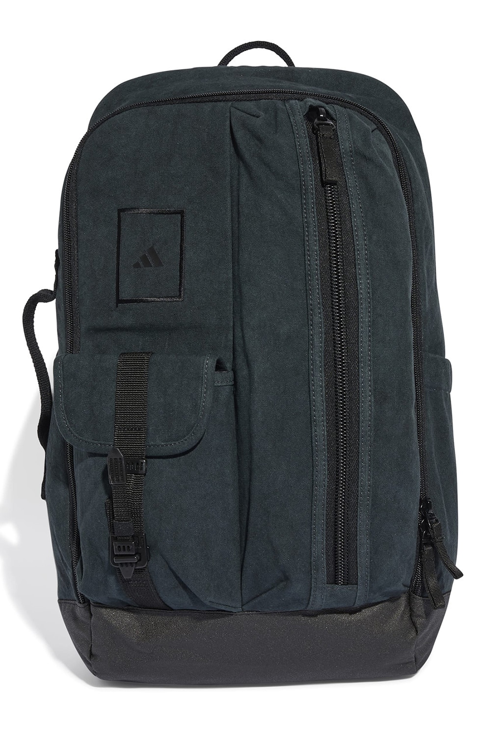adidas Performance, Rucsac din bumbac cu buzunare multiple, Gri carbune