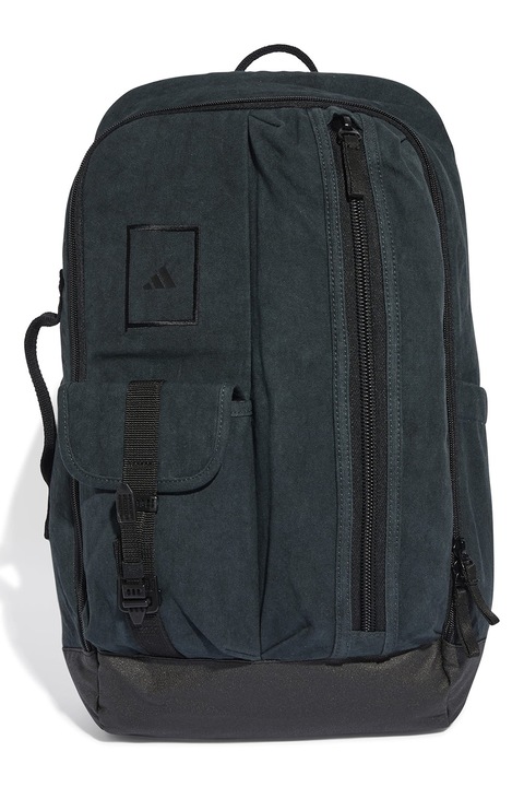 adidas Performance, Rucsac din bumbac cu buzunare multiple, Gri carbune